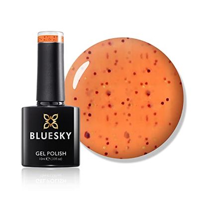 Bluesky Esmalte de uñas de gel, mango Tango Sum1924, naranja, batido de larga duración, resistente a las virutas, 10 ml (requiere secado bajo lámpara LED UV)