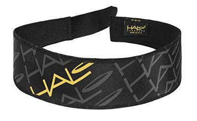 Halo Headband s Sweatband Velcro - fita de cabeça, preto (logótipo da equipe), tamanho único