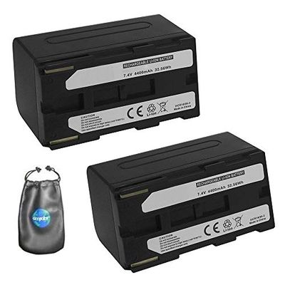 Amsahr - Batteria per fotocamera digitale e videocamera Canon BP-945, 911K, BP-914 Pack-2 - con custodia per obiettivo