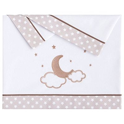 Pekebaby Moon – Triptyque draps Coton voiture, 35 x 75 cm 35 x 75 cm Lin
