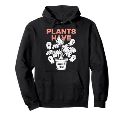 Cute Ghost Plant Monstera Aesthetic Cottagecore Pullover Hoodie