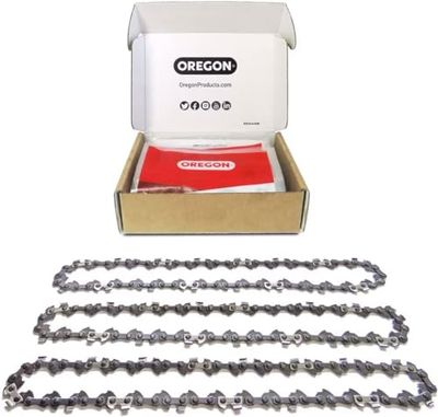 Oregon Pack de 3 Cadenas de Motosierra, Paso de 3/8" Low Profile™, Calibre 1.3 mm, Cadenas de Repuesto VXL Semichisel para Espada de 35 cm, 52 Eslabones, Aptas para Husqvarna, Makita (T52X3)