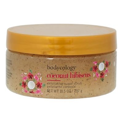 Bodycology Coconut Hibiscus Exfoliating Sugar Scrub For Women 10.5 oz Scrub
