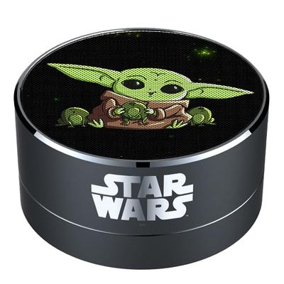 ERT GROUP bocina Bluetooth Star Wars Patrón Baby Yoda 014, Altavoz portátil de 3 W, Micrófono Integrado y Radio FM, Ranura para Tarjeta Micro SD, Batería Recargable