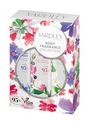 Yardley Traditional Body Spray Set 3x75ml - Christmas Gift - Gift for Her - Birthdays