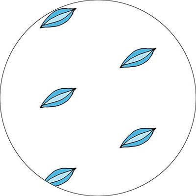 Bonateks, Ronde digitaal bedrukte muismat, antislip onderkant, voor kantoor en thuis, diameter: 22 cm