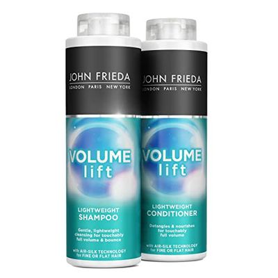 John Frieda Volume Lift Lightweight Shampoo and Lightweight Conditioner Value Bundle, 2 x 500 ml, Haircare Value Pack for Fine, Flat Hair