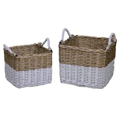 Vacchetti 4717400000 Lot de 2 paniers en Osier, Multicolore, Moyen, Multicolore