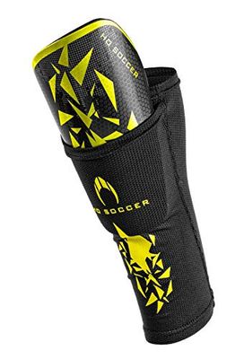 HO Soccer Protège-Tibias Rebel avec Moyenne Mixte, Noir, L