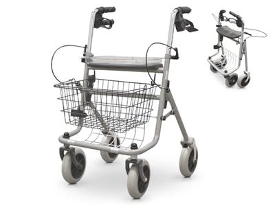 Walker with Tray Wheels and Basket