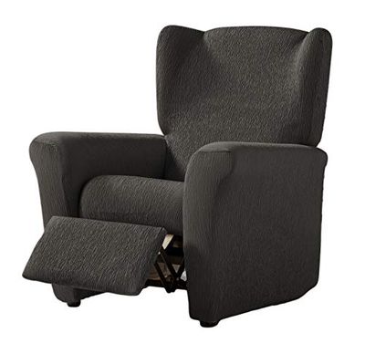 Zebra Textil Betina Housse de Fauteuil élastique, Tissu, Gris, Sillón Relax 1 Plaza