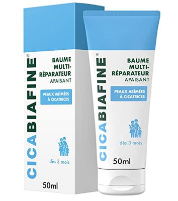 Cicabiafine | Baume Multi-Réparateur Apaisant (tube de 50 ml) – Baume réparateur pour peaux abîmées à cicatrices – Baume apaisant pour améliorer l'apparence des cicatrices