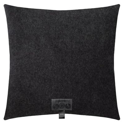 Zoeppritz 702291-960-50x50 Housse de coussin en polaire douce avec toucher cachemire distinctif, couleur : 960 anthracite chiné, facile d'entretien, convient aux personnes allergiques, dimensions : 50