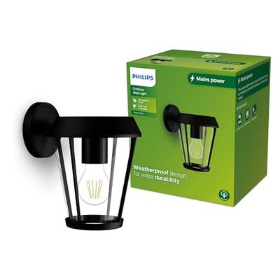 Philips Sunera Applique d’Extérieur, Max 25 W, Culot E27, Noir