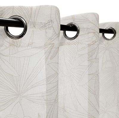 Atout Ciel Cortina con Ojales, 140 x 240 cm, Natural, Lista para Colocar