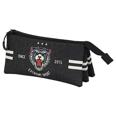 PRODG Tiger-Astuccio Triplo FAN 2.0, Nero, 23 x 11 cm