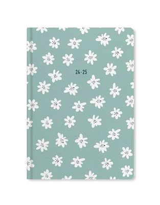 Letts of London Daisies Agenda scolaire semainier 2024/2025 Menthe Format A5