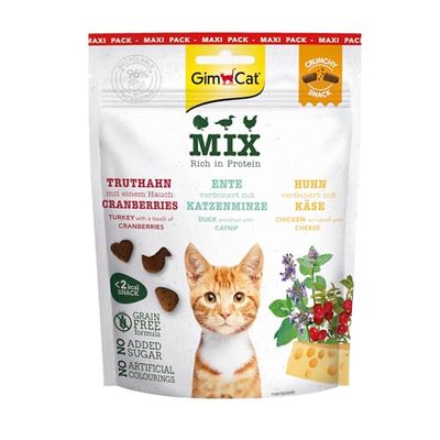 GimCat Crunchy Snacks Mix – croccante e ricco di proteine – 1 sacchetto (1 x 140 g)