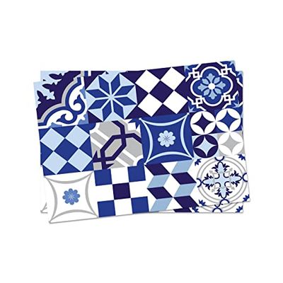 Doge Milano Set de 2 sets de table rectangulaires, 100% Made in Italy, Sets de table américains avec impression numérique, antidérapants et lavables, Motif géométrique - Travis, 40x30 cm