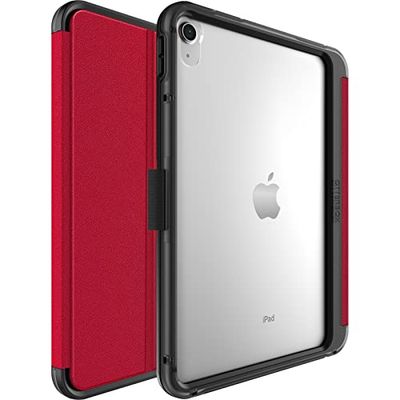 OtterBox Symmetry Folio Case for iPad 10th gen 2022, iPad 11th gen 2025 (A16), Shockproof, Drop proof, Slim Protective Folio Case, Tested to Military Standard, Red, No Retail Packaging
