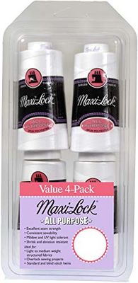 American & Efird Paper Maxi-Lock All Purpose Value Pack 4 per Package White, White