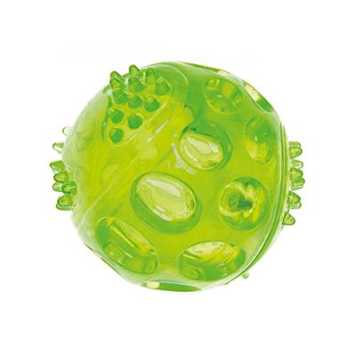 IMAC - EXTRA7 TPR Gummi Boll med LED 7,5 CM Grön, Svart