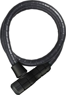 ABUS armoured cable lock Steel-O-Flex Microflex 6615K - with SCMU holder - cable lock made of steel cable with armour made of steel sleeves security level 5-85 cm, black
