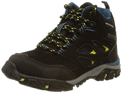 Regatta Chaussures Techniques Junior-Holcombe Iep, Hiking Boot garçon,Black(Black/Neon Spring)31 EU