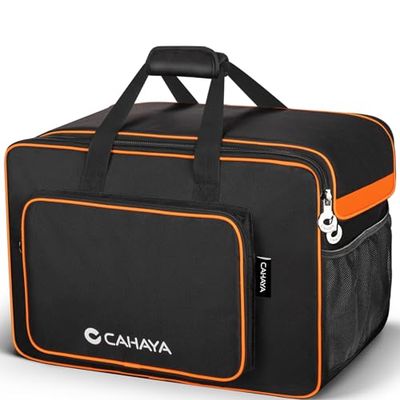 CAHAYA Luidsprekertas Draagbaar Gewatteerd: Reistas met Multi Zakken Externe Riemen Tote Beschermende voor Bluetooth Boombox Stands Accessoires Model CY0361, Zwart, Modern design