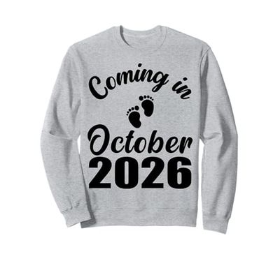 Baby Coming in October 2026 Mom Dad Pregnancy Announcement Sweatshirt