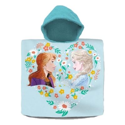 KIDS EUROSWAN Poncho Asciugamano in cotone Frozen 120 x 60 cm