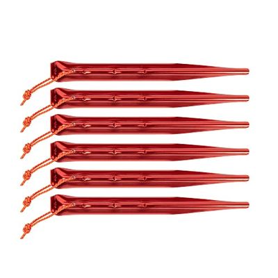 Tatonka Tent peg Allround - Picchetti unisex per adulti, 19 cm, 6 pezzi, colore: rosso, 19 cm