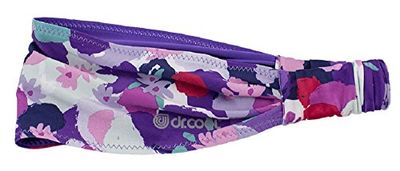 Dr. Cool Chillband Studio Cinta para Pelo, Mujer, Morado (Floral), Talla Única