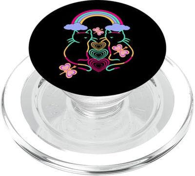Children's / Baby Girl / Cat / 80s Retro Kitten PopSockets PopGrip for MagSafe