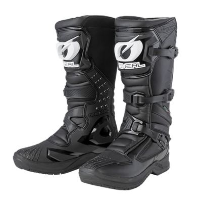 O'NEAL | bottes de motocross | motocross enduro | protection renforcée de la cheville et du pied, doublure perforée, microfibre de haute qualité | bottes RSX | adulte | noir | taille 47