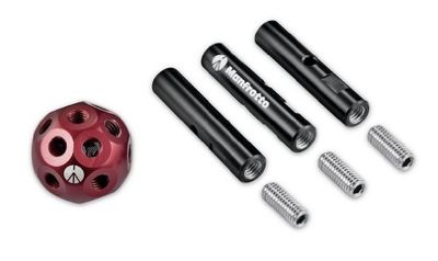 Manfrotto MSY0590A Dado Kit avec 1 sphère + 3 vis de fixation + 3 tubes Connecteur