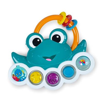 Baby Einstein, Juguete sensorial de actividades Neptune’s Busy Bubbles, colección Ocean Explorers