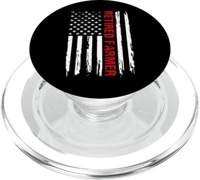 Bandera patriótica de agricultor jubilado – Farm Pensioner – bandera de Estados Unidos PopSockets PopGrip para MagSafe