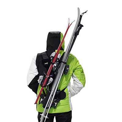 Wantalis SKIBKDOUBLE Housse à Ski Mixte Adulte, Noir Adulte Double