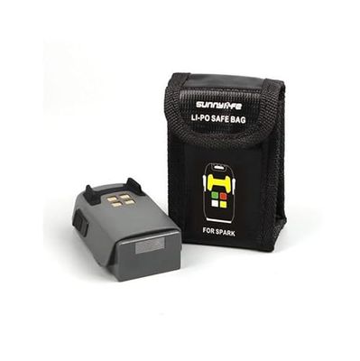 YUNIQUE GREEN-CLEAN-POWER - Borsa di Sicurezza per Batterie Lipo, 1 Pezzo, Materiale Ignifugo e Anti-Esplosione, Dimensioni 50X45X80mm | Ideale per Batteria DJI Spark RC