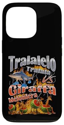 Tralalelo VS Giraffa Divertente Italiano Brainrot Meme Grafica Custodia per iPhone 13 Pro