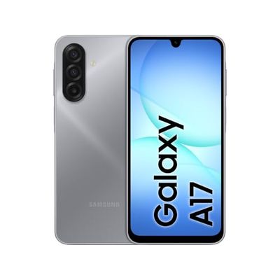 Samsung Galaxy A17 4G, AI Smartphone, Slim 7.5mm Frame, Large Screen Unlocked Phone, 50MP Camera, 128GB Storage, 4GB Memory, 5000 mAh Battery, Grey, 3 Year Extended Warranty (UK Version)