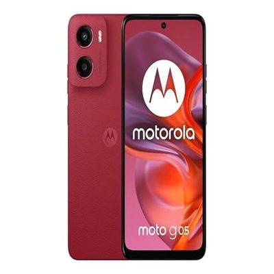 Moto g05 12GB (4G+8GB RAM Boost)/256GB Rojo, España, Pantalla superbrillante de 6.67", Sistema de cámaras de 50 MP, Modo Retrato con IA, Textura Soft Luxe, Corning Gorilla Glass 3, batería 5200 mAh,