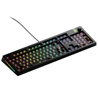 Glorious Gaming GMMK 3 PRO Barebones kit tastiera personalizzabile, guarnizioni e scocca in alluminio modulari, 100% hot swap, schiuma smorzante, piastra switch alluminio, ANSI/USA - Nero