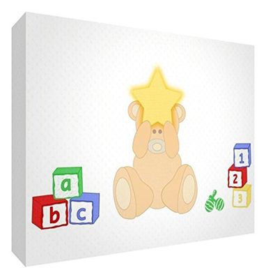 Feel Good Art BEARHEART-A7BLK-15IT Token Décoration en Acrylique, ponçage, avec Motif imprimé Ours, Multicolore, Petit (7,5 x 10,5 x 2 cm)