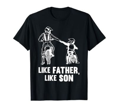 De tal palo tal astilla Motocross Biker Motorcyclist Bike Camiseta