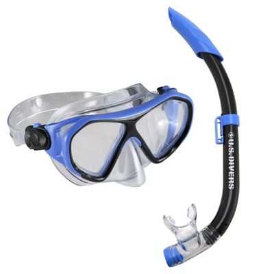 US.Divers Combo DORADO II JR | Kit de Plongée, Masque et Tuba pour Enfant 6+ avec vision panoramique à 180°, Garçon et Fille, Protection UV, Verres Anti-buée et Anti-fuite, Randonnée Aquatique et Snorkeling