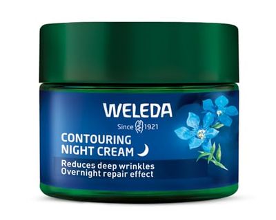 Weleda Contouring Night Face Cream with Blue Gentian & Edelweiss, Moisturising Cream, Natural Collagen+ Active Complex, Reduces Wrinkles, Vegan, 40ml