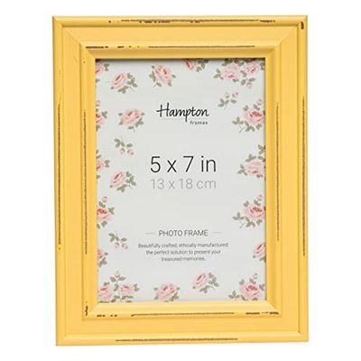 Hampton Frames PALOMA 5x7 (13x18cm) Yellow Picture Photo Frame Glass PAL301957Y