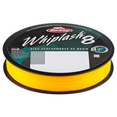 Berkley Coup de fouet8 Whiplash8, Ligne de pêche, Superline, Predator Fishing, Brochet, Perche, Sandre, Truite, Unisexe, Jaune, 0.28mm, 47.1kg, 104lb, 165yd
